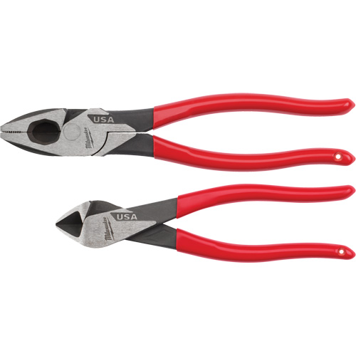 Dipped Grip Cutting Pliers Set, 2 Pieces Auto-Cam