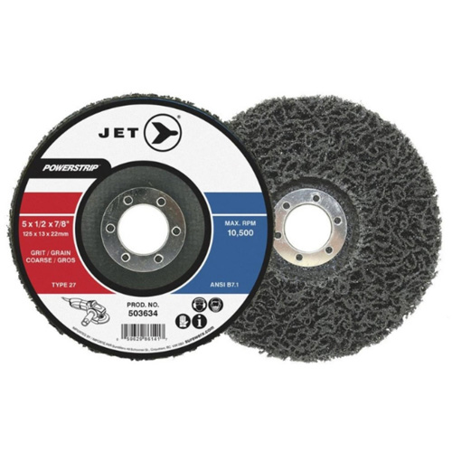 POWERSTRIP XCL T27 Surface Preparation Depressed Centre Wheel, 5" Dia., Coarse Grit Auto-Cam