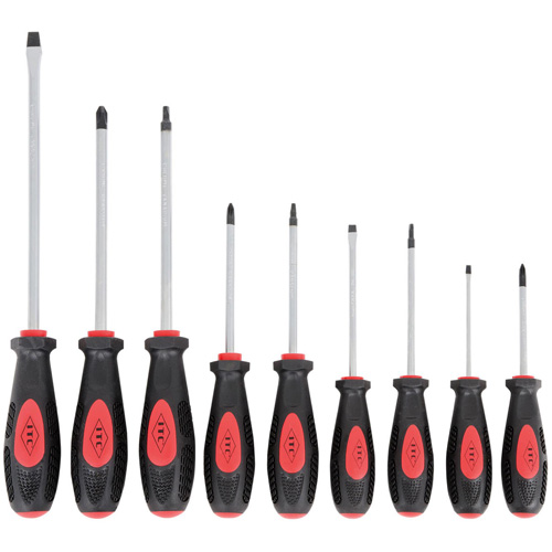 IESD-9S Ergonomic Screwdriver Set, 9 Pcs., Magnetic Auto-Cam