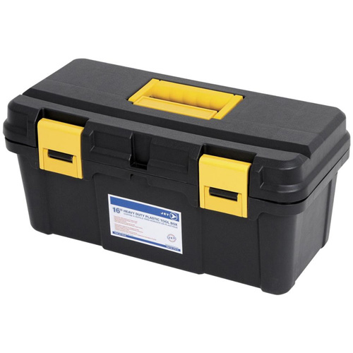Coffre &agrave; outils portatif en plastique JPTB-16, 16" la x 8" p x 7-1/2" h, Noir Auto-Cam