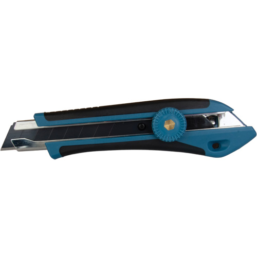Couteau professionnel de 18 mm, Acier inoxydable, Robuste, Prise en Caoutchouc Auto-Cam