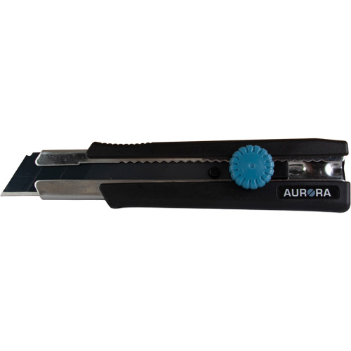 25mm Retractable Knife, Stainless Steel, Heavy-Duty, Rubber Handle Auto-Cam
