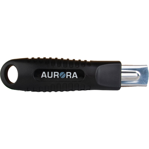 Standard-Duty Retractable Safety Knife, Stainless Steel, Rubber Handle Auto-Cam