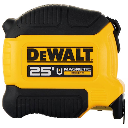 Compact Magnetic Tape Measure, 25', Imperial Graduations Auto-Cam