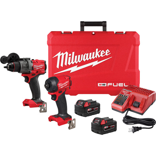 M18 FUEL 2-Tool ½” Hammer Drill Driver & SURGE ¼” Hex Hydraulic Driver Combo Kit, Lithium-Ion, 18 V Auto-Cam