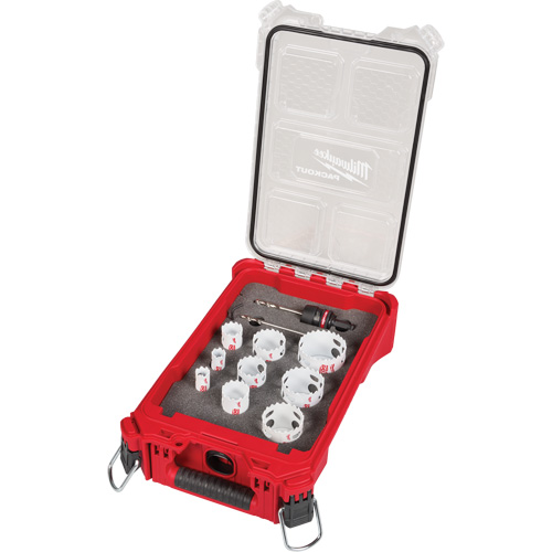 Ensemble de scies-cloches bim&eacute;tallique QUICK LOK HOLE DOZER avec organisateur compact PACKOUT, 12 morcea Auto-Cam