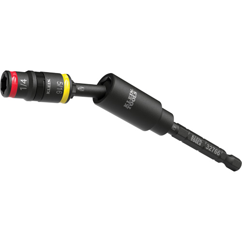 Impact Flip Socket With Swivel Adapter, Hex, 1/4" Drive, 3 Pcs Auto-Cam