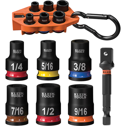 Jeu de douilles &agrave; chocs SAE pr&ecirc;t &agrave; emporter, 7 Mcx, Chocs, Prise de 3/8" Auto-Cam