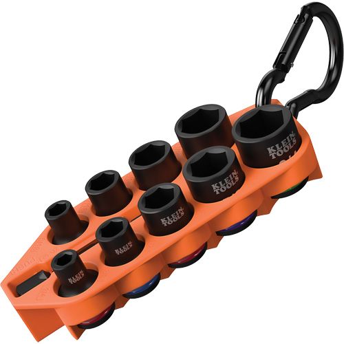 Grab-And-Go Impact Socket Set, SAE, 10 Pcs, Impact, 3/8" Drive Size Auto-Cam