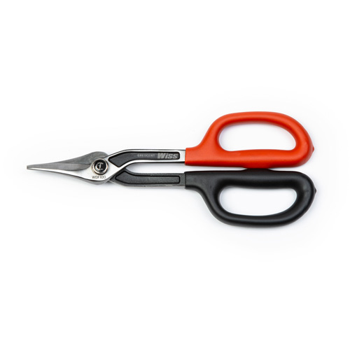 Duckbill Pattern Tinner Snips, 2" Cut Length, Straight Cut Auto-Cam