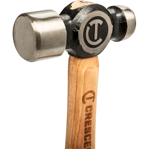 Ball Pein Hammer, 32 oz. Head Weight, Polished Face, Wood Handle Auto-Cam
