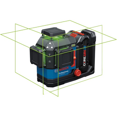 Laser dalignement/nivellement 360 connect&eacute; &agrave; faisceau vert &agrave; trois points Auto-Cam