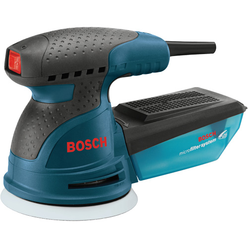 Single-Speed Palm Random Orbit Sander/Polisher, 5" Sand Paper, 2.5 A, 120 V Auto-Cam