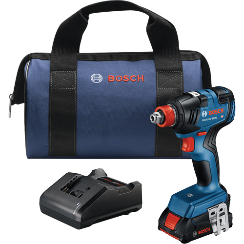 Two-In-One Bit/Socket Impact Driver/Wrench Kit, 1/2", 1800 in-lbs. Max. Torque, 18 V, Lithium-Ion Auto-Cam