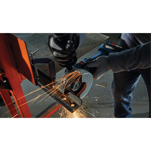 Rectifieuse angulaire sans balais avec interrupteur coulissant, Roue de 4-1/2", 18 V Auto-Cam