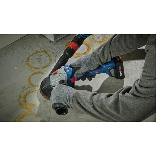Rectifieuse angulaire sans balais avec interrupteur coulissant, Roue de 4-1/2", 18 V Auto-Cam