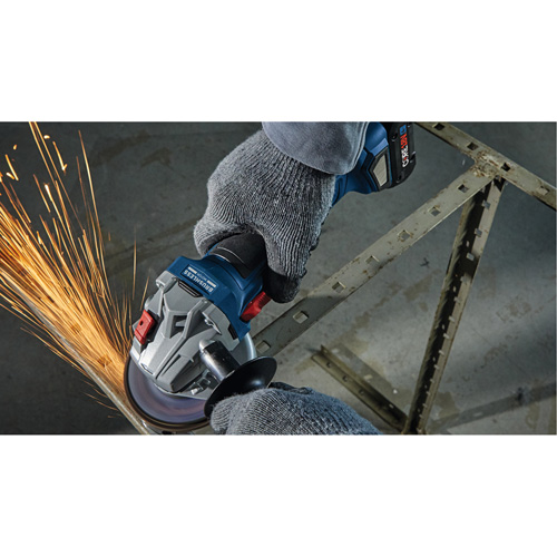 Rectifieuse angulaire sans balais avec interrupteur coulissant, Roue de 4-1/2", 18 V Auto-Cam