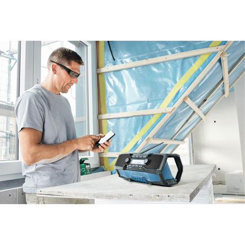 Radio de chantier compacte avec Bluetooth 5.0, Lithium-ion, 18 V Auto-Cam