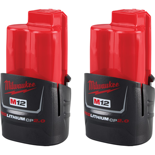 Batteries compactes M12 REDLITHIUM CP2.0, Lithium-ion, 12 V, 2 Ah Auto-Cam
