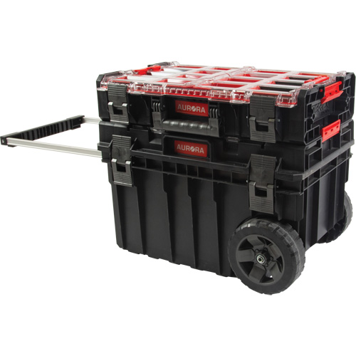 2-Piece Arx&reg; Rolling Tool Chest Set, 23-4/5" x 16" x 20-3/5", Black Auto-Cam
