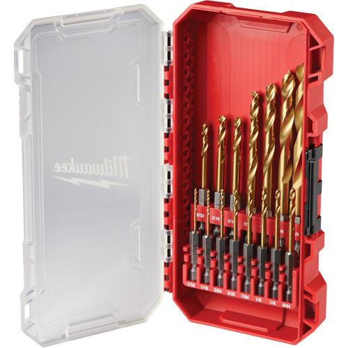 SHOCKWAVE Impact-Duty Drill Bit  Set, 15 Pieces, Titanium Auto-Cam
