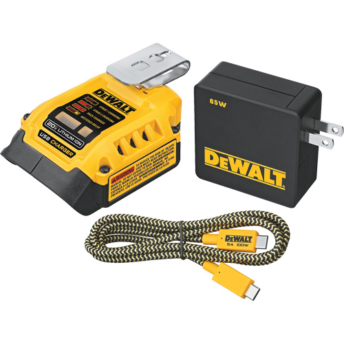 Trousse de recharge USB MAX*/FLEXVOLT 5 A, 20 V, Lithium-ion Auto-Cam