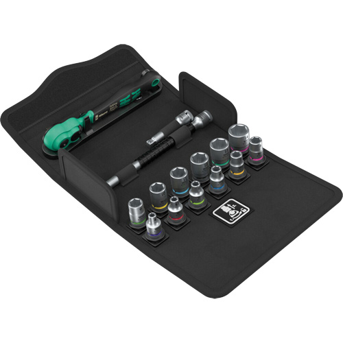 Jeu de cl&eacute; &agrave; cliquet SA 13 Zyklop Comfort avec levier dinversion, 15 Mcx, Prise de 1/4" Auto-Cam