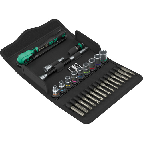 Jeu de cl&eacute; &agrave; cliquet SA 15 Zyklop Comfort avec levier dinversion, 28 Mcx, Prise de 1/4" Auto-Cam