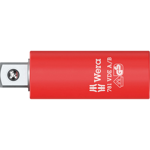 Adaptateur isol&eacute; VDE A/B, Prise 1/4", Douille 3/8", 2,78" lo, Sph&eacute;rique Auto-Cam