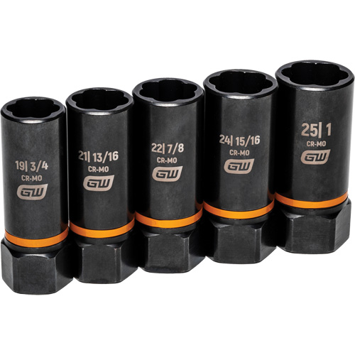 Jeu de douilles d'extraction Bolt Biter, 5 Mcx, Chocs, Prise de 1/2", Profond Auto-Cam