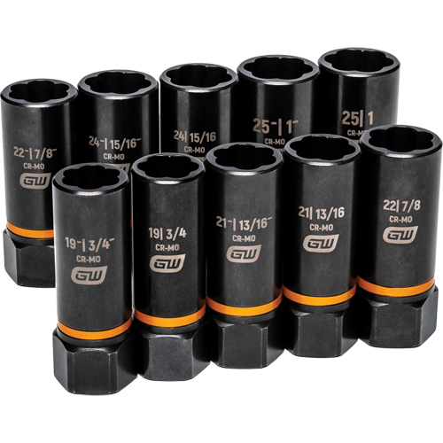 Jeu de douilles d'extraction Bolt Biter, 10 Mcx, Chocs, Prise de 1/2", Profond Auto-Cam