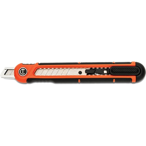 9mm Snap Off Blade Retractable Knife, Steel, Plastic Handle Auto-Cam