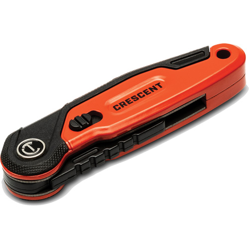 Couteau utilitaire pliant, 1" lame, lame en Acier, poign&eacute;e en Aluminium Auto-Cam