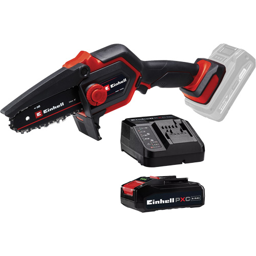 Scie &agrave; chaîne d'&eacute;lagage compacte sans fil avec batterie 2,5 Ah et ensemble de d&eacute;part de chargeur, 6", &agrave; pile, 18 V Auto-Cam
