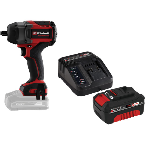 Cl&eacute; &agrave; chocs professionnelle sans fil avec batterie 4 Ah PXC et ensemble de d&eacute;part de chargeur, 18 V, Mandrin 1/2" Auto-Cam