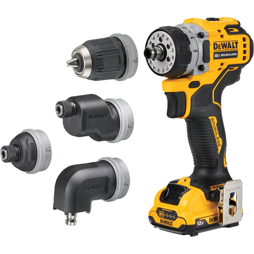 XTREME Brushless Cordless 5-in-1 Drill/Driver Kit, Lithium-Ion, 12 V, 3/8" Chuck Auto-Cam