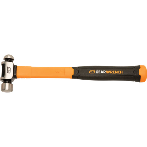 Ball Pein Hammer, 8 oz. Head Weight, Plain/Polished Face, Fibreglass Handle Auto-Cam