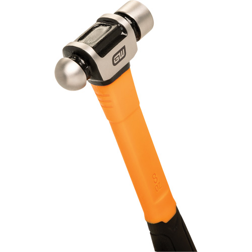 Ball Pein Hammer, 8 oz. Head Weight, Plain/Polished Face, Fibreglass Handle Auto-Cam