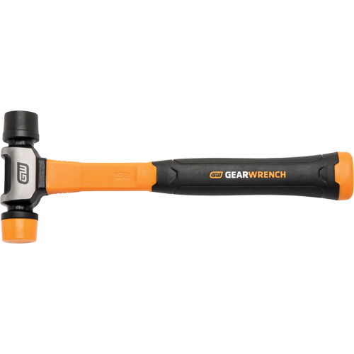 Soft Face Hammer, 16 oz. Head Weight, Plain Face, Solid Steel Handle, 12-1/4" L Auto-Cam