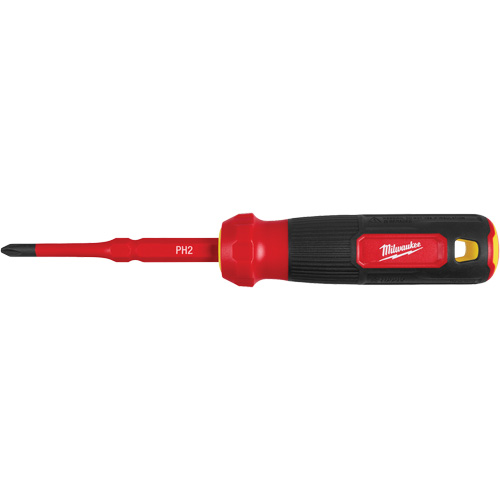 2-in-1 1000V Insulated Flip Shank Multi-Bit Screwdriver, 8-4/5" L, Cushion Grip Handle Auto-Cam