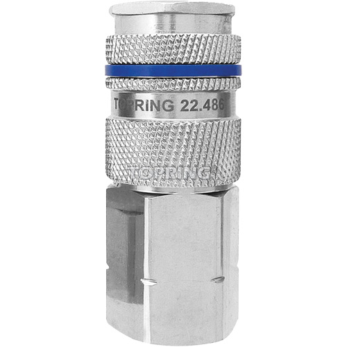 Raccord industriel rapide QUIKSILVER, Laiton nickel&eacute;, 1/2", NPT femelle, 500 psi Auto-Cam