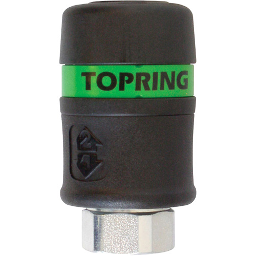 TOPQUIK Ultraflo 7.8 mm Quick Coupler, Polyester Composite, 3/8", Female NPT, 174 PSI Auto-Cam