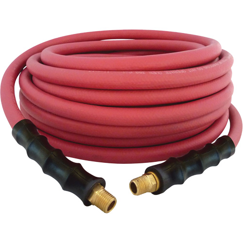 MAXPRO Rubber Hose, Air/Water, EPDM Rubber/Polyester, 3/8" dia. x 50', 300 psi, 1/4 NPT Auto-Cam