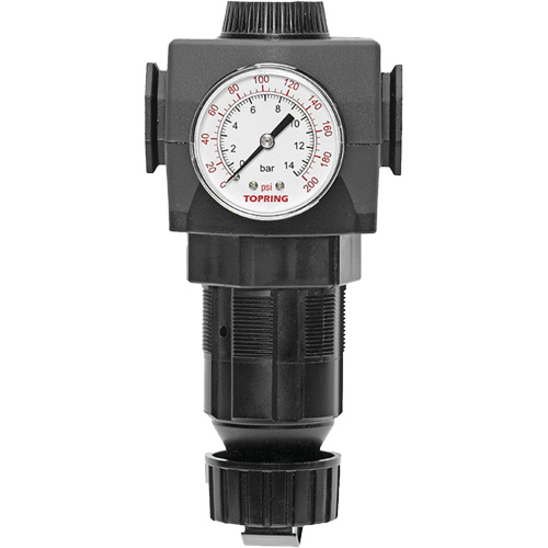 MODULAIR 400 Zinc Diaphragm Regulator, 1/2" NPT, 300 psi Max. PSI, In Line/Modular Auto-Cam