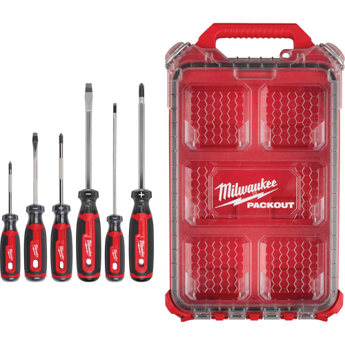 Ensemble de tournevis &agrave; prise coussin&eacute;e avec organisateur compact &agrave; profil bas PACKOUT, 6 m Auto-Cam