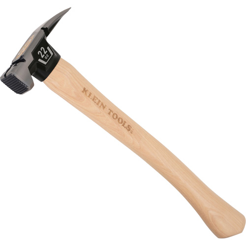 Marteau &agrave; panne fendue droite &agrave; face meul&eacute;e, 22 oz, Prise en Bois, 16-1/10" lo Auto-Cam