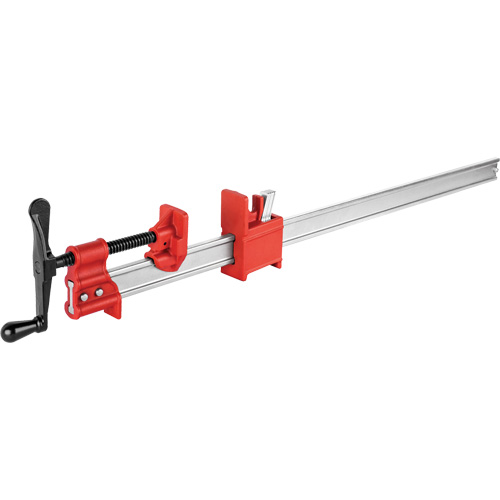Heavy-Duty I-Beam Steel Bar Clamp, 48" (1219.2 mm) Capacity, 2" (50.8 mm) Throat Depth Auto-Cam