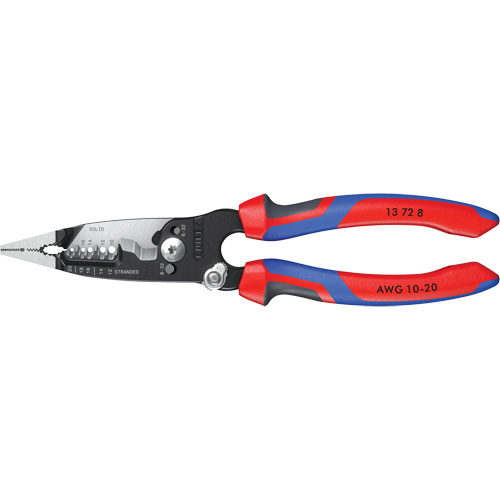 Pince &agrave; d&eacute;nuder forg&eacute;e avec poign&eacute;e KNIPEXTEND, 8" lo, 10 - 20 AWG Auto-Cam