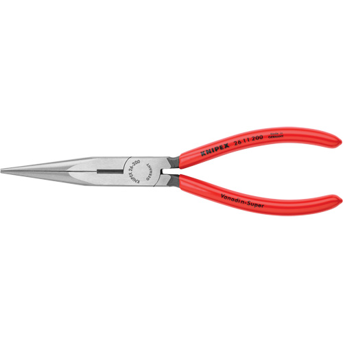 Long Nose Pliers with Cutter, 8" L Auto-Cam
