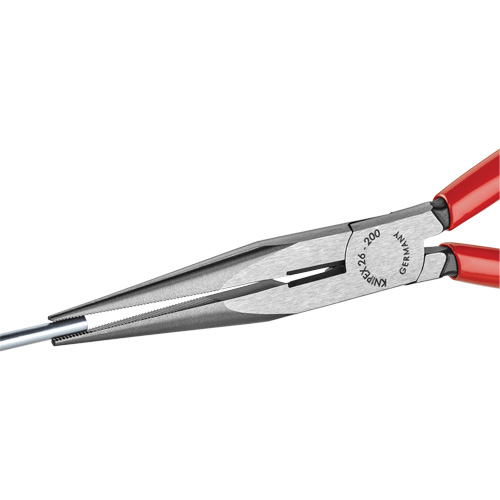 Long Nose Pliers with Cutter, 8" L Auto-Cam